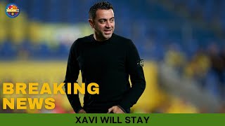 BREAKING Xavi Will Stay as Barcelonas Coach [upl. by Atteuqnas]