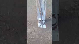 he made tent pegs with manual tools welder bending tent videoshort diy [upl. by Llehsad]