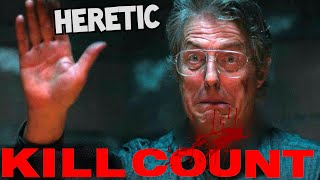 Heretic 2024 KILL COUNT Hugh Grant basement game [upl. by Maillij800]