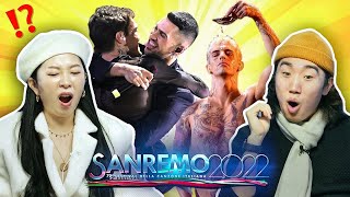 COREANI GIUDICANO SANREMO 2022  Mahmood amp Blanco Elisa Achille Lauro [upl. by Skvorak]