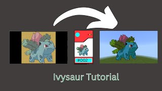 Minecraft Ivysaur Pixel Art Tutorial Pokémon [upl. by Rehptosirhc]