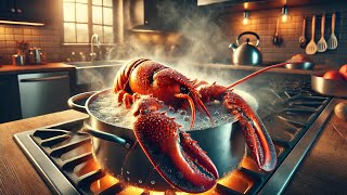 Cuisson du homard au bouillon [upl. by Nivlen]