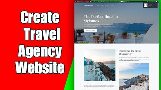 How to Create Travel Agency Website  Tourism Website Design WordPress [upl. by Suirauqed]