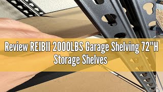 Review REIBII 2000LBS Garage Shelving 72H Storage Shelves Heavy Duty Shelving 5 Tier Metal Shelves [upl. by Nytsirk]