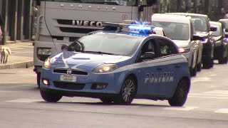 POLIZIA DI STATO IN SIRENA  POLIZIA DI STATO IN MOTO NIBBIO IN SIRENACARABINIERI IN SIRENAMilano [upl. by Nilak]