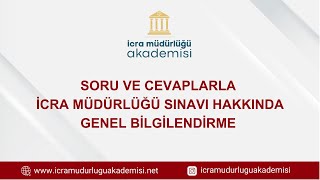 Soru ve Cevaplarla İcra Müdürlüğü Sınavı Hakkında Genel Bilgilendirme  2024 [upl. by Ttsepmet]