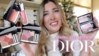 DIOR SPRING 2024 COLLECTION Review  DIOR Pink Organza Eyeshadow Palette Delicate Rose Blush amp More [upl. by Aubree]