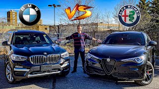 Is The Alfa Romeo Stelvio TI Sport better than BMW X3 Comparison [upl. by Amity]