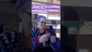 Crocheting during Market  crochet scrunchie smallbusiness [upl. by Aisetal949]