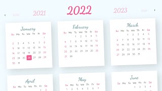 Full Year view Calendar using Html CSS amp Javascript  JS Year Calendar [upl. by Caressa]
