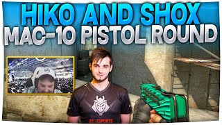 CSGO  Hiko amp shox  MAC10 ON PISTOL ROUND ft sgares [upl. by Aihceyt]