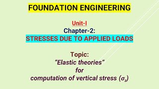 Elastic Theories for computation of vertical stress [upl. by Ivetts]