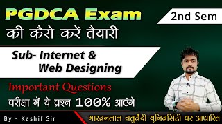 internet amp web design  PGDCA 2nd semester exam important questions [upl. by Roye]