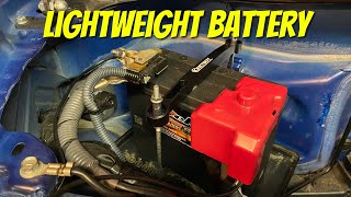 BRZ Lightweight Battery Install [upl. by Ahsinut]