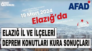 Elazığ İl ve İlçeleri Deprem Konutları Kura Çekimi Sonuçları  AFAD Hak Sahipleri Kura Çekimi 2 [upl. by Pet]