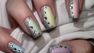 Pastell Mix Nageldesign mit Nagellack für kurze und lange Nägel  Nail Art Design Tutorial [upl. by Kokoruda]