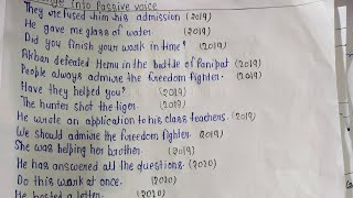 Up board active passive class 10 th english [upl. by Aitam]