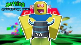 Claiming the quotAgonizingly Happy Bucketquot Item in the Classic Event Roblox [upl. by Eniar]