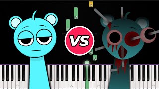 Normal vs Horror Sprunki Sounds 👉 Piano Tutorial [upl. by Yecad]