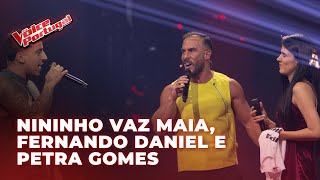 Nininho Vaz Maia Fernando Daniel e Petra Gomes  quotE Agoraquot Provas Cegas  The Voice Portugal 2024 [upl. by Aerdnael456]