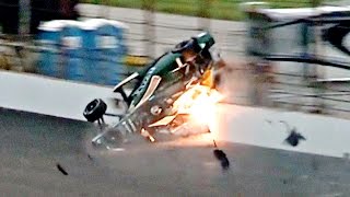 Ed Carpenter crash  2015 Indy 500 Pole Day [upl. by Connell]