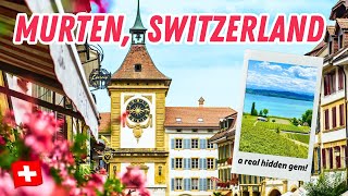 MURTEN  MORAT SWITZERLAND  Exploring a Medieval Hidden Gem Swiss City amp the Lake Murten Region [upl. by Akinna]