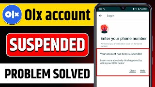 Olx account suspended problem  Olx account banned problem  How to unban olx account [upl. by Niar]