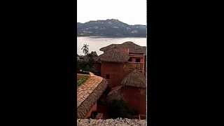 Zihuatanejo Mexico  view of from our Presidential Suite at La Casa Que Canta [upl. by Ahsinac]