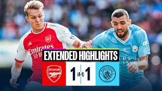 EXTENDED HIGHLIGHTS  Arsenal 11 Man City  Defeat on penalties in Community Shield [upl. by De]