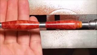 Wood turning  Slimline pen from Australian Red Mallee burl [upl. by Idnib]