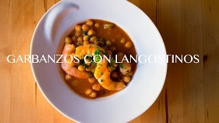 GARBANZOS CON LANGOSTINOS Y PIPARRAS RECETA GRABADA CON UNA GO PRO [upl. by Ixela]