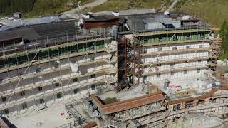 GBM  Ponteggio sistema a tubi e giunti  Grand Hotel Cristallo Cervinia [upl. by Kennie93]