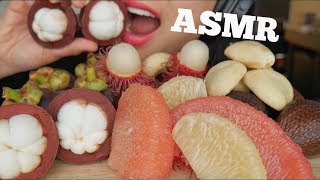 ASMR EXOTIC FRUITS EATING SOUNDS NO TALKING  SASASMR [upl. by Oniotna]