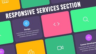 Responsive Services Section using Html amp CSS  Our Services Website Page Design [upl. by Notniuq]