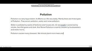 Essay on Pollution  Pollution essay  pollution paragraph  paragraph on pollution [upl. by Hatfield]