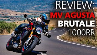 MV Agusta Brutale 1000RR on road and track  REVIEW [upl. by Elahcar]