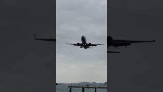 Landing at Corfu Airport landing plane airport airplane corfu [upl. by Alice74]