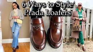 6 WAYS TO STYLE PRADA LOAFERS  PRADA LOAFERS OUTFITS for any occasion  by Crystal Momon [upl. by Haley]