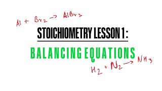 CHEMISTRY STOICHIOMETRY  L1 BALANCING EQUATIONS [upl. by Maud890]