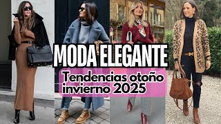 OUTFITS ELEGANTES MODA Y TENDENCIAS OTOÑO INVIERNO 2024 2025 [upl. by Ecerahs]