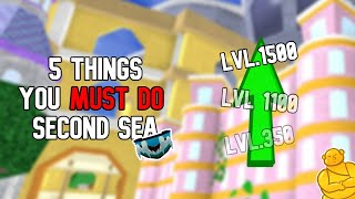 TOP 5 THINGS THAT YOU CAN DO In The Second Sea In Blox Fruits [upl. by Codee]