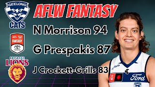 Geelong Cats vs Brisbane Lions AFLW Fantasy Game Review 2024 [upl. by Enellij]