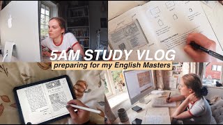 5am Study Vlog preparing for my masters degree [upl. by Enyt]