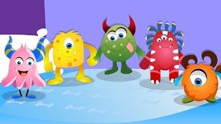 Five Little Monsters  Nursery Rhyme with Lyrics  Halloween Song Kids Tv Nursery Rhymes [upl. by Season]