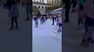 Ice Skating ⛸️ in New York🎄⛸️ bryantparkwalkingtournewyorknewyorkcitymanhattan4kwalknyc [upl. by Trahurn]