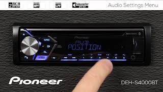 How To  Audio Settings Menu on Pioneer InDash Receivers 2018 [upl. by Ameh]