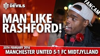 Man Like Marcus Rashford  Manchester United 51 FC Midtjylland  FANCAM [upl. by Lurie181]