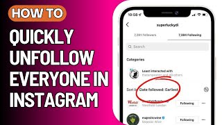 How to Quickly Unfollow Everyone in Instagram 2024 Full Guide [upl. by Grory874]