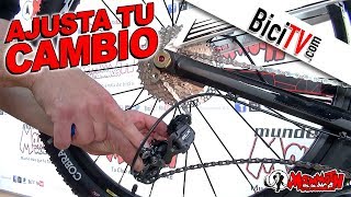 Cómo ajustar un cambio trasero de bicicleta [upl. by Lledo514]