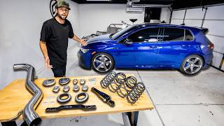 MK8 Golf R Gets Lower amp Louder Springs Exhaust Dogbone Mount amp More [upl. by Hodgson]